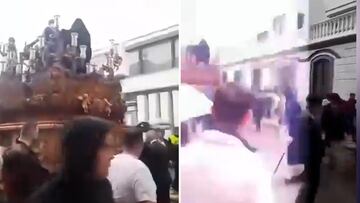 Un rayo cae en medio de una procesión en La Línea de la Concepción: el susto es morrocotudo