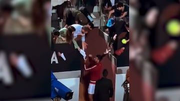 Sale una nueva toma del botellazo a Djokovic en Roma: lo aclara todo
