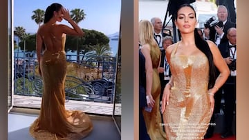 Georgina impresiona a todos con su vestido en Cannes