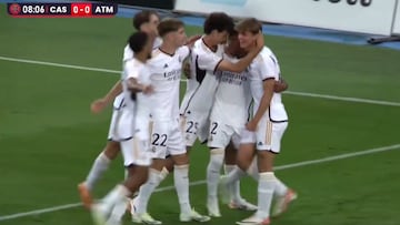 Ancelotti, te están llamando de forma descarada: golazo de Nico Paz en el derbi de filiales