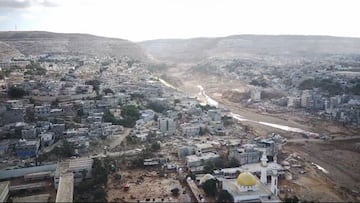 Un dron muestra cómo ha quedado la ciudad más afectada de Libia tras la tragedia: encoge el alma