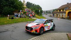 Hayden Paddon in action at FIA ERC - Fia European Rally Championship 2023 at Zlin, Czech Republic on August 18, 2023. // @World / Red Bull Content Pool // SI202308180328 // Usage for editorial use only // 