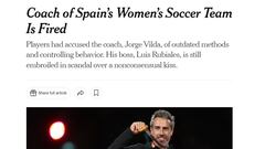 El despido de Vilda, en The New York Times