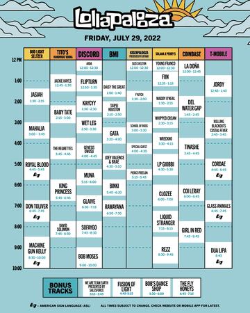 Lollapalooza: horarios y artistas del 29 de julio