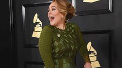 Adele en la 59&deg; edici&oacute;n de los GRAMMY Awards en el Staples Center, California. Febrero 12, 2017.