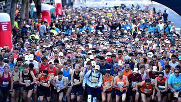 SAN JOSE, CA - OCTOBER 7: General view of the start during the Michelob Ultra Rock &#039;n&#039; Roll San Jose 1/2 Marathon and 10K on October 7, 2018 in San Jose, California.   Donald Miralle/Getty Images of Rock &#039;n&#039; Roll/AFP == FOR NEWSPAPERS