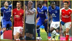 Loas seis candidatos a mejor jugador del a&ntilde;o de la Premier League otorgados por la PFA.