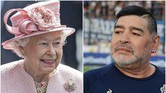 ¿Qué mensaje le envió Diego Maradona a la reina Isabel II de Inglaterra en 2015?