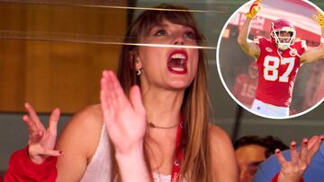 La viral reacción de Taylor Swift al touchdown de Travis Kelce