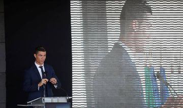 Cristiano Ronaldo attends the ceremony to rename Madeira airport as Cristiano Ronaldo Airport today.