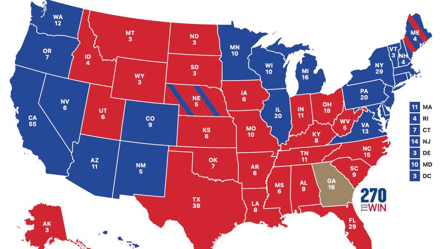 Us Election 2020 Map By State Biden Vs Trump Results Biden President 2229