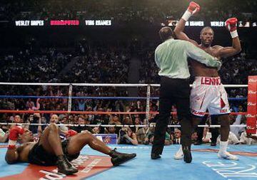 Ya en el ocaso de su carrera, Tyson fue derrotado por Lennox Lewis el 8 de junio de 2002. 
