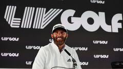 Golf - The inaugural LIV Golf Invitational - Centurion Club, Hemel Hempstead, Britain - June 7, 2022 Dustin Johnson of the U.S. during a press conference Action Images via Reuters/Paul Childs