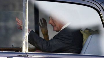 King Charles III leaves St Giles' Cathedral, Edinburgh, after taking part in a vigil as Queen Elizabeth II's coffin lies at rest. Picture date: Monday September 12, 2022. (Photo by Jacob King/PA Images via Getty Images)