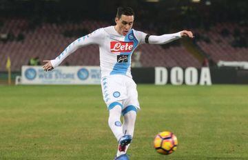 Napoli's forward Jose' Callejon in action during italian Serie A soccer match between SSC Napoli and US Palermo at San Paolo stadium in Naples