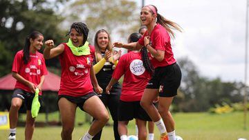 Jugadoras de Venezuela en un entrenamiento durante la Copa América Femenina.