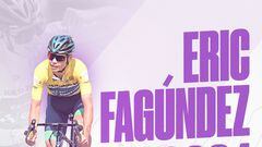 Cartel promocional con el que el equipo Burgos-BH ha anunciado el fichaje del ciclista uruguayo Eric Fagúndez.
