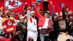 The Chiefs were crowned Super Bowl champions two weeks ago, but Patrick Mahomes and Travis Kelce are still celebrating.