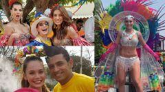 Famosos en la Batalla de Flores del Carnaval de Barranquilla.