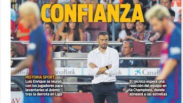 Portada del Diario Sport del día 12 de septiembre de 2016.