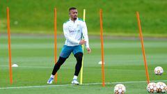 03 May 2022, United Kingdom, Manchester: Manchester City&#039;s Gabriel Jesus takes part in a training session at the City Football Academy ahead of Wednesday&#039;s UEFA Champions League semifinal second leg soccer match against Real Madrid. Photo: Marti