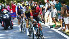 Santiago Buitrago, el mejor colombiano en la etapa 16 de la Vuelta a España.