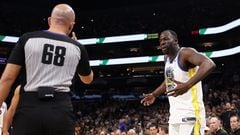 Draymond Green #23 of the Golden State Warriors reacts after being ejected for a flagrant foul during the second half of the NBA game against the Phoenix Suns.