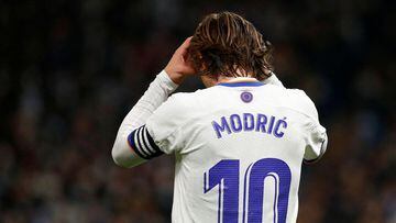 Modric, durante un partido con el Real Madrid.