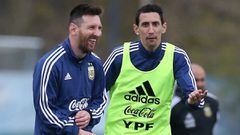 Messi, Paredes y Di Mar&iacute;a se suman a los entrenamientos de Argentina.