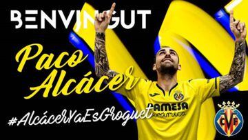 Paco Alcacer completes club-record Villarreal transfer