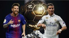 Messi y Cristiano pelean por el Bal&oacute;n de Oro. 