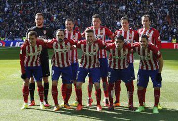 No surprises in Simeone's XI: Oblak; Juanfran, Giménez, Godín, Filipe; Saúl, Gabi, Augusto, Koke; Griezmann and Torres.