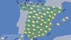 GRA086. MADRID, 17/11/2016.- Mapa significativo elaborado por la Agencia Estatal de Meteorolog&iacute;a (AEMET) el 17/11/2016, v&aacute;lido para el 18/11/2016 de 0 a 12 horas. EFE/