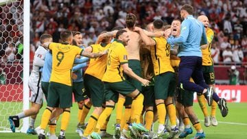 Australia celebra el pase al Mundial.