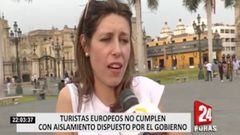 Una española llega a Perú, se salta la cuarentena, la pillan y suelta esta burrada en la TV local