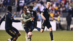 A feisty encounter between the Philadelphia Union and LAFC was kick-started with a contentious challenge on the Mexican forward.