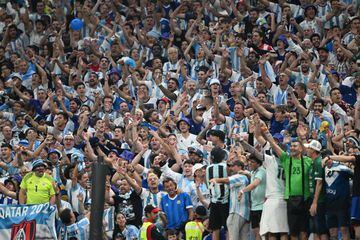  Fans of Argentina celebrate after a goal 