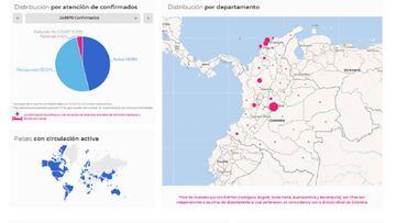 Mapa de casos y muertes por coronavirus por departamentos en Colombia: hoy, 27 de julio