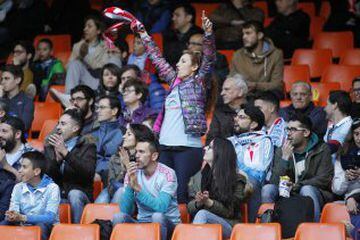 Travelling Celta fans at Mestalla. Seven wins on the road now for the 'Celtiñas'