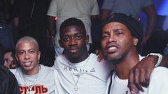 Dembélé, de fiesta con Ronaldinho y Mayweather