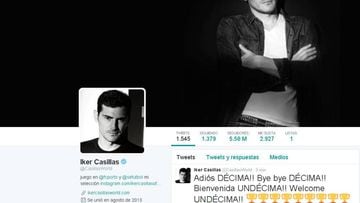 Iker Casillas takes to Twitter to congratulate Real Madrid