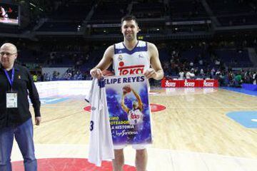 Homenaje a Felipe Reyes, máximo reboteador histórico de la ACB.