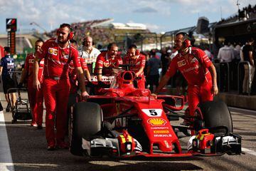 El Ferrari de Sebastian Vettel.