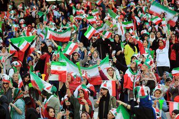 Iranian women were freely allowed  officially enter a football stadium for the first time since 1981.