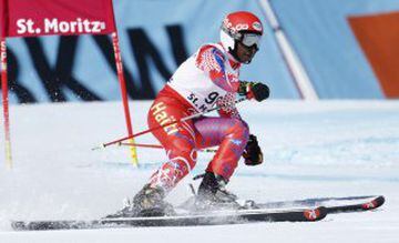 Celine Marti en su primera participación en los Mundiales de esquí alpino.