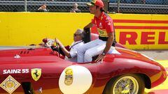 2023 Ferrari's Carlos Sainz Jr. during the drivers parade ahead of the Grand Prix