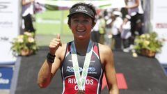 Pucon, 15 de enero 2017. 
 La Triatleta Chilena, Barbara Riveros, se consagra ganadora del Ironman 70.3 de pucon.
 Javier Torres/Photosport.
