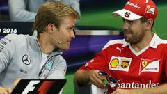 Nico Rosberg y Sebastian Vettel.