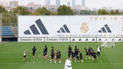 Entrenamiento del Real Madrid previo al partido de la jornada 5 de LaLiga EA Sports contra la Real Sociedad.