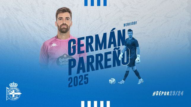 Oficial: Germán Parreño, nuevo portero del Deportivo